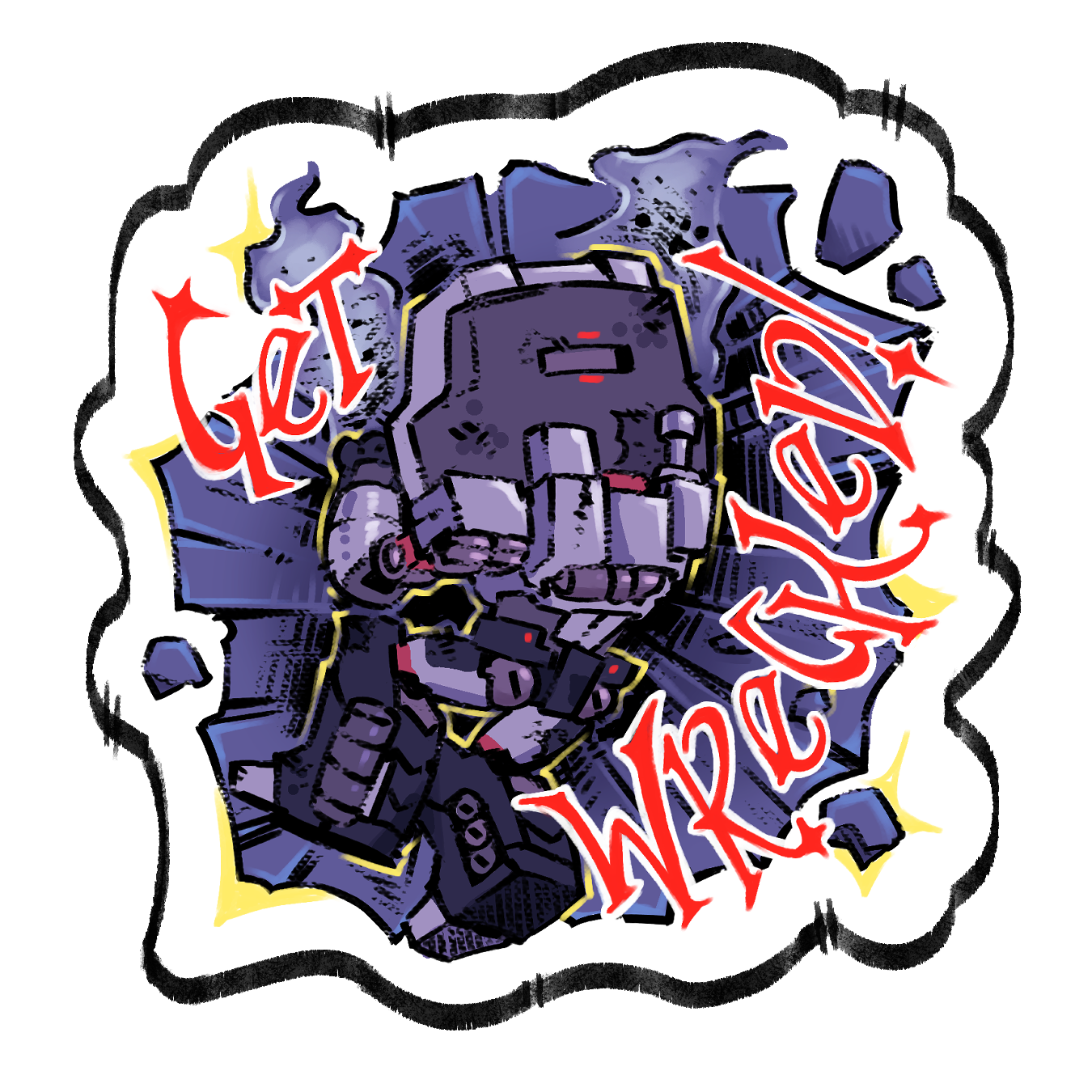 Get WRECKED! Megatron Sticker