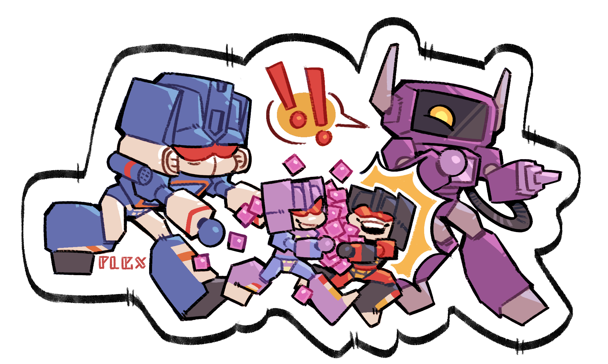 G1 Goofball Decepticon Stickers