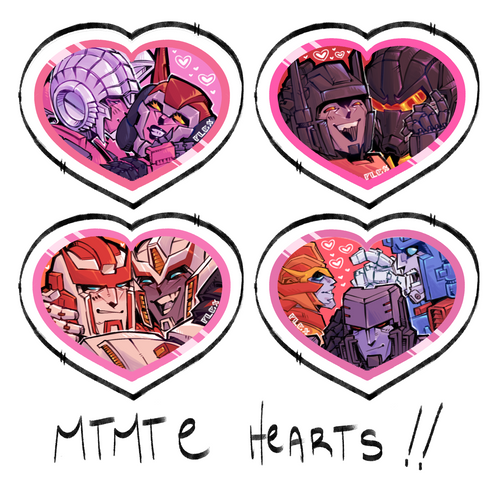 MTMTE Heart Stickers set