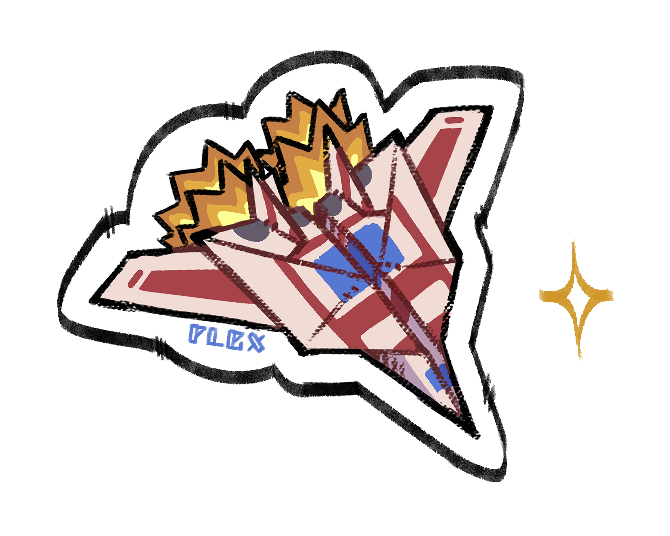 TF Paper Plane Stickers