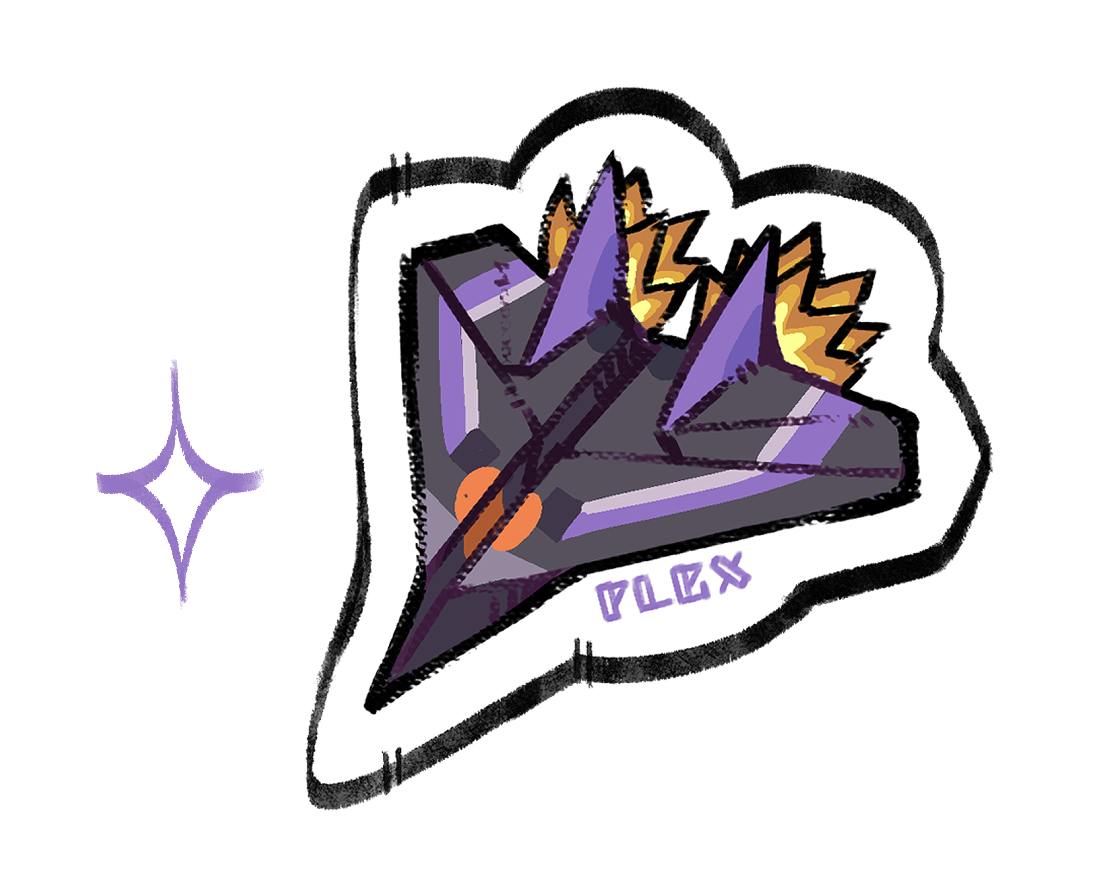 TF Paper Plane Stickers