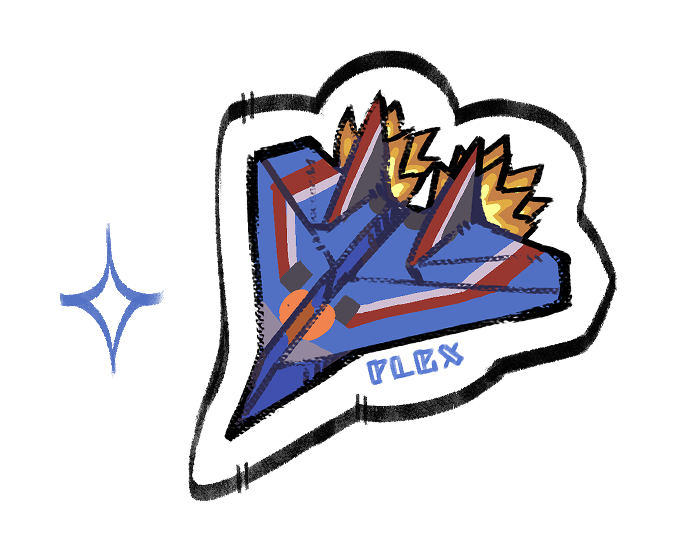 TF Paper Plane Stickers