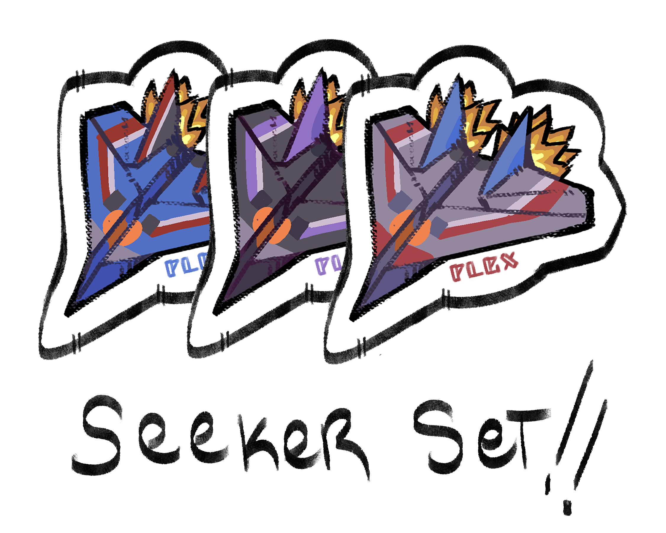 TF Paper Plane Stickers