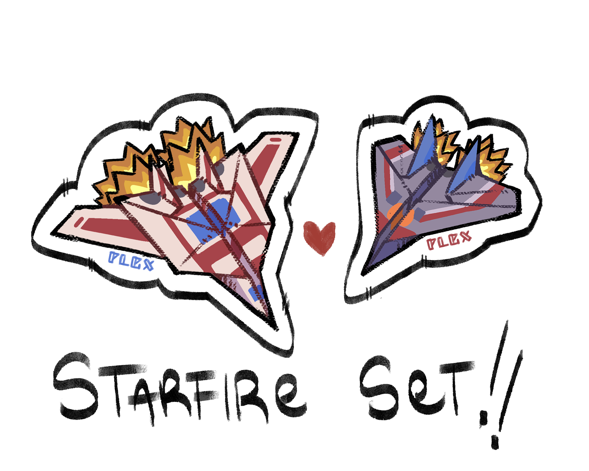 TF Paper Plane Stickers